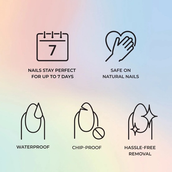 KISS VOGUISH FANTASY After Glow Long Press On Nails New In Box Festival Party - Picture 10 of 10